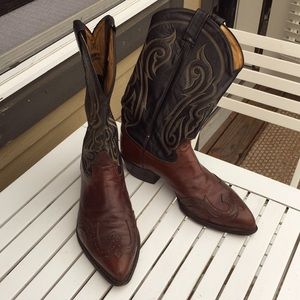 Tony Lama Wingtip Cowboy Boots